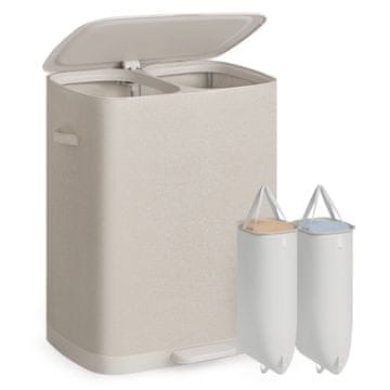 Songmics Košara za perilo Brosi Collection LCB832L101 160L 56x40.5x75 cm Bež