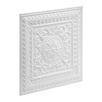 VEVOR PVC stropne plošče 605x605 mm, 12 kosov, bele 3D geometrijske plošče