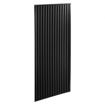 VEVOR PVC stropne plošče 605x1215 mm, 12 kosov, črne 3D linearne letvice