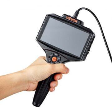 VEVOR Motorni rotacijski endoskop 5" HD IPS deljeni zaslon 8 mm leča IP67 vodoodporen 5 m kačji kabel