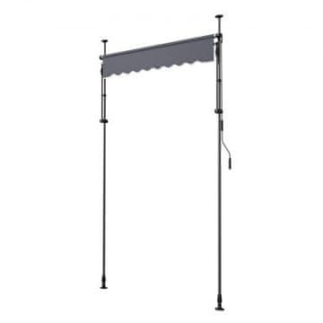VEVOR Zložljiv nadstrešek 150x110x210 cm temno siv