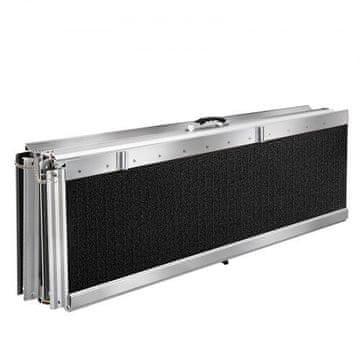 VEVOR Rampa za invalidski voziček 3045x745x75 mm zložljiva, protizdrsna, aluminijasta