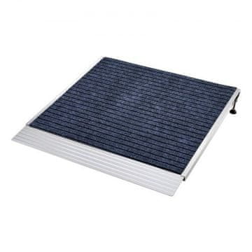 VEVOR Pragova rampa 915x915 mm aluminijasta nastavljive višine, protizdrsna, nosilnost 317.5 kg
