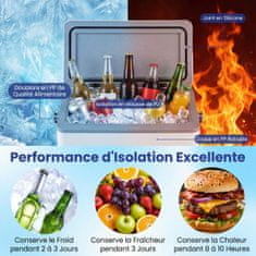 Costway Prenosni trdi hladilnik 12L, bel