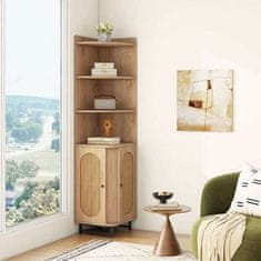 Costway Kotna omara 172 cm, naravna