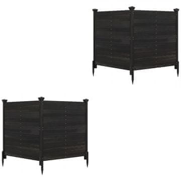 Costway Set 2 panelov za zasebnost 119x119 cm črni