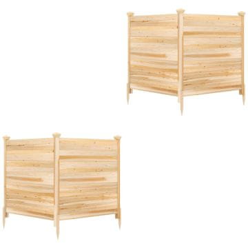 Costway Set 2 panelov za zasebnost ograje 119x119 cm naravni