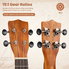 Costway Soprano ukulele 21 palcev