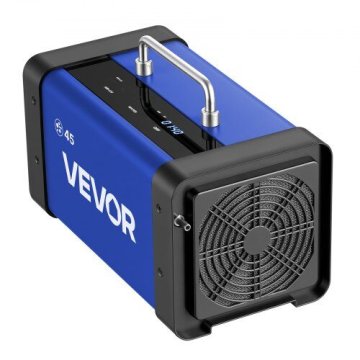 VEVOR Generator ozona 45000 mg/h z 15-sekundnim zamikom zagona, dvocevni vodni način, LCD zaslon na dotik za do 350 m²