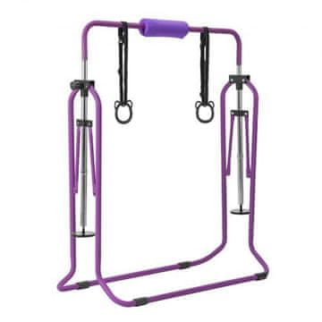 VEVOR Gimnastične palice zložljive, nastavljiva višina, nosilnost 63.5 kg, vijolične