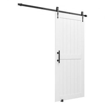 VEVOR Drsna vrata za hlev 914x2134 mm bela