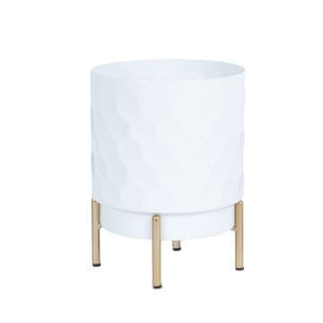 Homestar Lonec za rože DEIA D18xV24 cm bel z zlatim