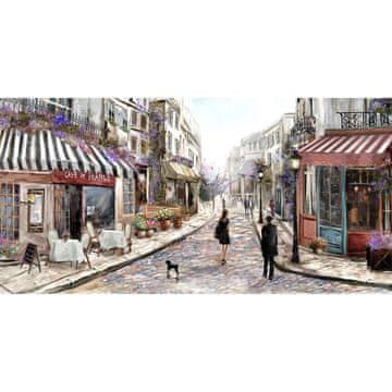 Homestar Oljna slika 50x100cm ulična kavarna