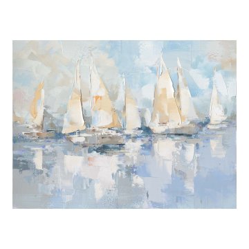 Homestar Oljna slika 120x90 cm jadralna plovila na morju