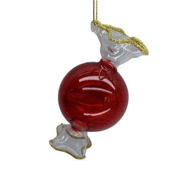 Homestar Božični okrasek JOY CANDY rdeč 10 cm