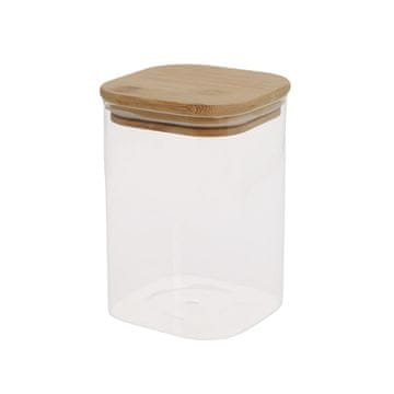Homestar Stekleni kozarec JAR 10x10x14 cm z bambusovim pokrovom