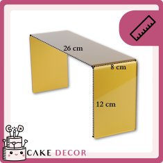 Zlati stojalnik za sladko mizo 26x8x12 cm