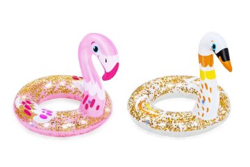 Teddies Krog napihljivega bleščic Flamingo / Fairy premer 61cm