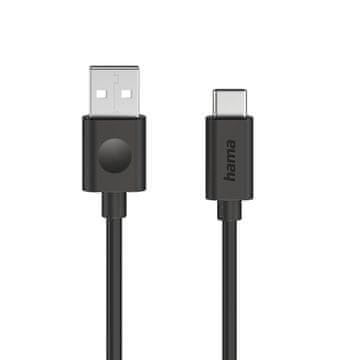 slomart Hama USB-A na USB-C kabel (60W, 1.2m) - črn