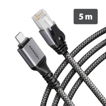 slomart AXAGON ADE-CM50 USB-C Gigabit Ethernet adapter | CAT6 RJ-45 kabel 5m