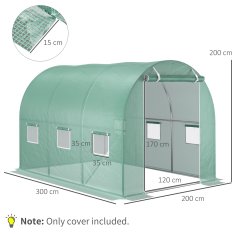 Homestar Zamenjava kritine za rastlinjak 300x200x200 cm zelena