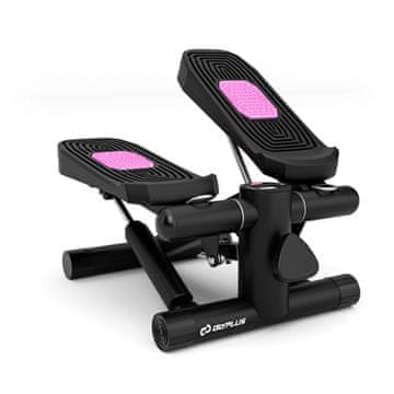 Costway Mini stepper z elastičnimi trakovi in nastavljivo višino, črn