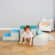 Homestar Komplet gradnikov 4 kosa 150x50x39 cm siva modra zelena