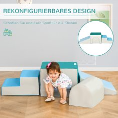 Homestar Komplet gradnikov 4 kosa 150x50x39 cm siva modra zelena