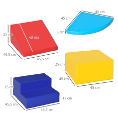 Homestar Set mehkih gradnikov 4 kosi 45x45x25 cm večbarvno