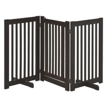 Homestar Pasja vrata samostoječa nastavljiva zložljiva 155x1,5x76 cm rjava