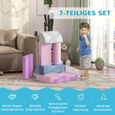Homestar Set mehkih gradbenih kock 7 kosov 40x40x20 cm večbarvno
