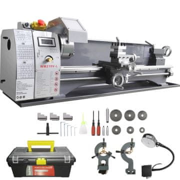 VEVOR Stroj za kovinsko struženje WM210V-L 21.1x75 cm Natančen namizni 750W