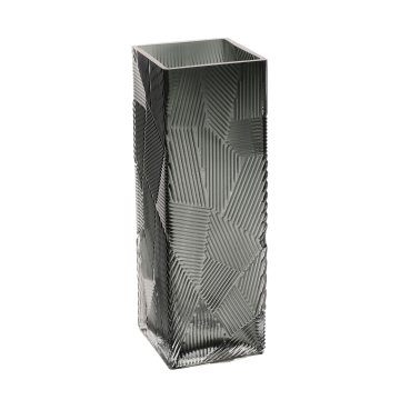 Homestar Vaza ZANA 10x10x30 cm siva steklena