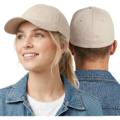 Moška športna kapa s vizirjem Full Cap bež 59 cm iz 97% bombaža in 3% elastana, zaprta zadnja stran, elastična, dihljiva, odporna proti deformacijam, za velike glave