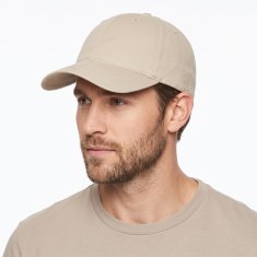 Moška športna kapa s vizirjem Full Cap bež 59 cm iz 97% bombaža in 3% elastana, zaprta zadnja stran, elastična, dihljiva, odporna proti deformacijam, za velike glave