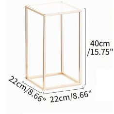 Zlati podstavek za cvetje 40 cm komplet 10 kosov elegantna kovinska dekorativna stojala za poroke bankete in mize galvanizirana zlata barva trobentaste oblike minimalistični dizajn