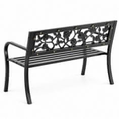 Aga Kovinska vrtna klop 125x53x77 cm