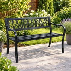 Aga Kovinska vrtna klop 125x53x77 cm