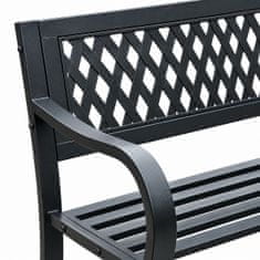 Aga Kovinska vrtna klop 125x53 x77 cm