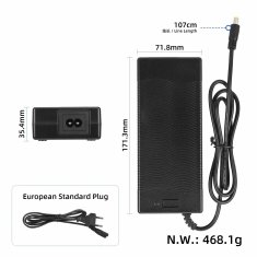 KuKirin Originalen polnilnik 58,8 V 2 A za KuKirin G3