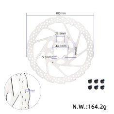 ULIP Zavorni disk 180 mm s 6 luknjami za električni skiro ali kolo