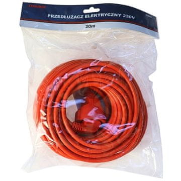 Podaljšek za kosilnico 20 m 3x1,5 mm2 IP20 16A oranžen debel