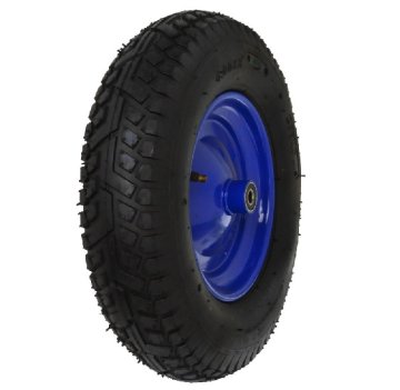 Kolo za samokolnico 4.00-8 2PR z rdečim platiščem, os 20 mm