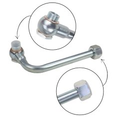 Ukrivljena cev 90 stopinj FI-15 z ušesom 18 mm, dolžina 200 mm HYDRAL