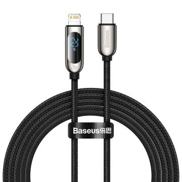 BASEUS Kabel USB-C na Lightning 20W 2m CATLSK-A01 z LED diodo