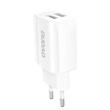 DUDAO Polnilnik EU 2xUSB 2.4A A2EU bele barve