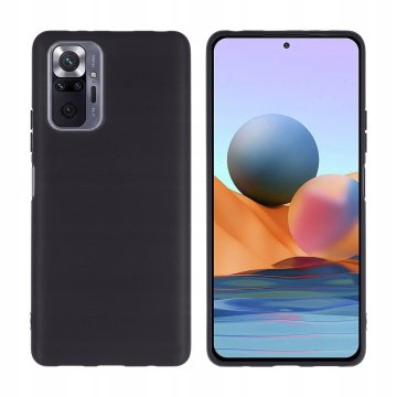 Mat TPU ovitek za Xiaomi Redmi Note 10 Pro / 10 Pro Max črne barve