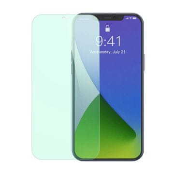 BASEUS steklo 2x zeleno 0,3 mm z zaščito pred modro svetlobo za iPhone 12 Pro Max SGAPIPH67N-LP02
