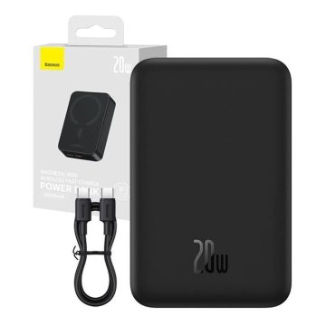 BASEUS Powerbank Magnetic Mini 20000mAh 20W USB-C MagSafe PPCX150001 črne barve