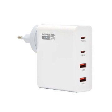 Mo 130W PD 2xUSB 2xUSB-C stenski polnilnik SMS-Q24